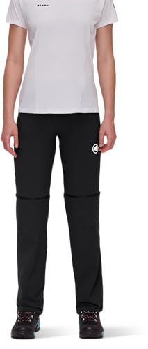 Mammut Outdoor Zip Off Pants Women | Wanderhose für Damen, Funktionshose zum Wandern und Trekking, Outdoorhose, Trekkinghose, Kletterhose, Lang & Kurz, 85% Polyamid, 15% Elasthan | Schwarz, 32