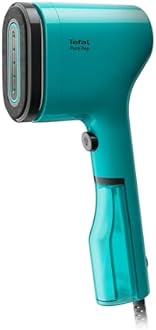 Tefal Pure Pop Handheld Garment Steamer | 1300W | Compact, Convenient Vertical Steaming | Reversible Pad | 2m Cable | 20g/min Steam | 15-sec Heat-Up | Green | No.1 Ironing Brand in Europe
