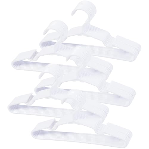 Image of 50 pcs White Baby Nursery Closet Hangers,Non-Slip Laundry Infant Pant Hanger for Newborn Clothes,Ultra-Thin Child Coat Hanger for Girl Boy Toddler Kids