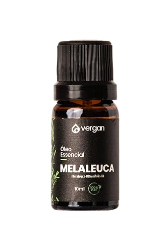 Óleo Essencial de Melaleuca (Tea Tree) Puro 10ml – Natural, Aromático, Para Aromaterapia, Cuidados com a Pele e Cabelos | Marca Vergan