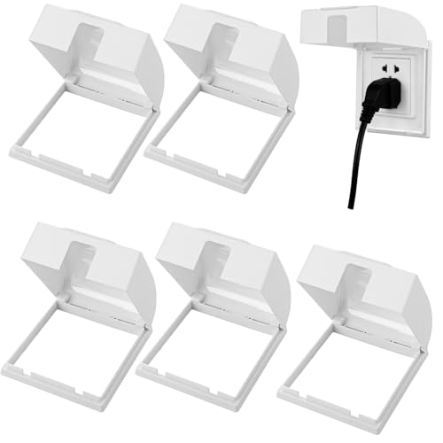 Cache-prises étanches auto-adhésifs type 86 blanc protection prise murale