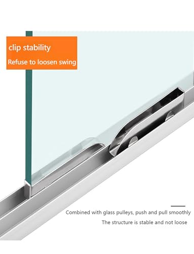 Riel de vidrio de aleación de aluminio premium para puertas de vitrinas de oficina 4