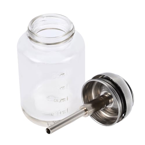 VALICLUD Flacon Pompe Verre Transparent Portable pour Cosmétiques Nail Art et Dissolvant Vernis Flacon Vide Pratique pour Maquillage et Soins Compact et Léger