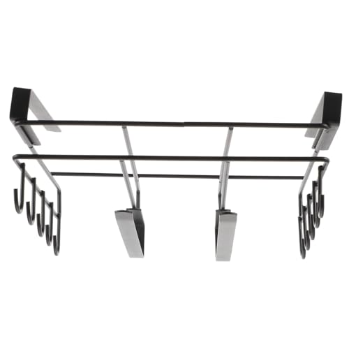 SOLUSTRE Under Cabinet Rack Multi Functional Kitchen Mug Shelf Cutting Board Lid Holder Space Saving Organizer for Cabinet Construction Finish