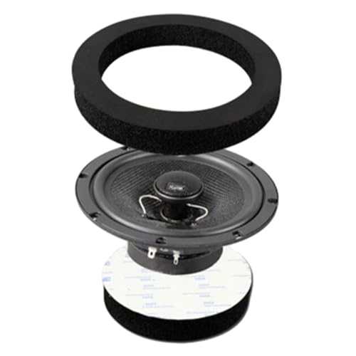 4 6.5" Car Foam Speaker System Kit - Adhesive Speaker Enhancer with Rubber Foam Surround and Soundproof Cotton Pad