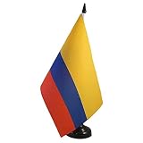 Material : Poliester 100D AZ FLAG Bandera de Mesa de Colombia 21x14cm - BANDERINA de DESPACHO Colombiana 14 x 21 cm