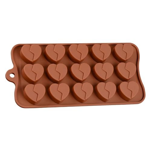 Molde para tableta de chocolate, molde de silicona para tableta de chocolate, molde de chocolate en forma de corazón no pegajoso, barras energéticas Pralines para día de la madre, día de San Valentín