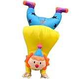 Arokibui Inflatable Clown Costume Funny Blow up Handstand Joker Costume Halloween Cosplay Party Festival Parade Carnival Suit Fancy Dress