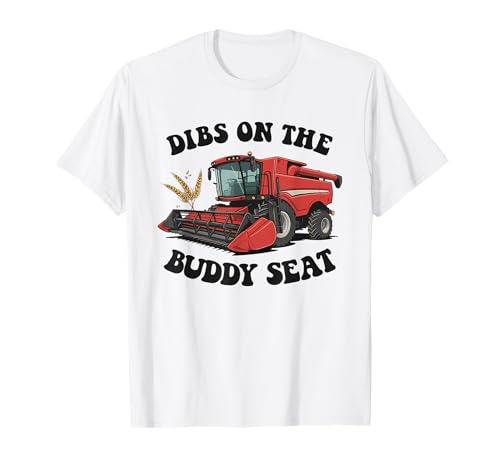 Combine Harvester Dibs on The Buddy Seat Kids Toddler Boys T-Shirt