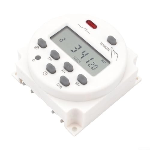 Retardo digital para interruptor de relé con pantalla LCD, temporizador semanal programable 24/110/220 V para aplicaciones industriales y eléctricas, 8 programas de encendido/apagado (DC24V)