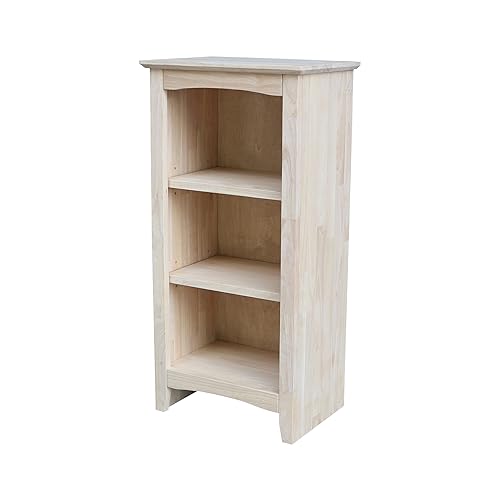 International Concepts Parawood Shaker regał na książki - 91 cm wys. niedokończone półki z litego drewna
