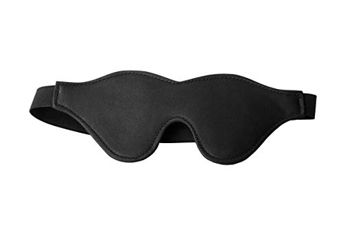 Strict Leather Black Fleece Lined Blindfold #TOP1