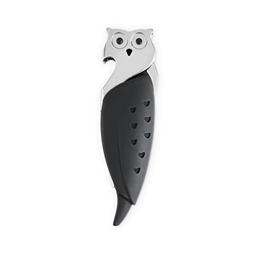 TRUE 7373 Cahoots Owl Waiter's Corkscrew, Black