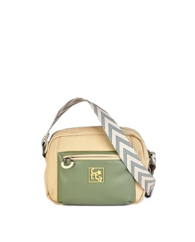Genérico Caminatta Bolso Bandolera Twist Verde para Mujer en Nylon y PU