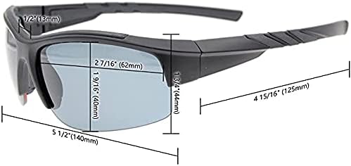 Miniatura 3 de Eyekepper TR90 Sports - Gafas de sol bifocales polarizadas de policarbonato sin montura, Marco café templado, lente café.