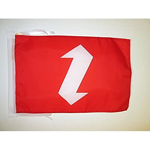 AZ FLAG, Zazas of Turkey Flag, 18'' x 12'', 100% Polyester Zaza Kurds Small Banner with Two Cords, Fade Resistant