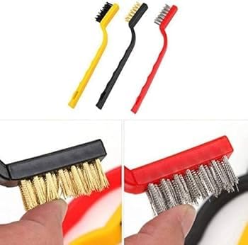 Gas Cleaner Brush Set of 3 - Heavy Duty BBQ Grill Cleaning Brushes, Durable Stainless Steel Bristles for Grease Removal, Easy to Use, Ideal for Gas Stoves, Ovens, and Grills