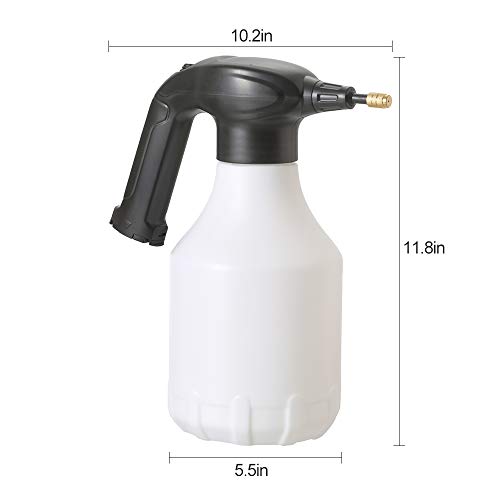 ITISLL 0.5 Gallon Garden Electric Wireless Sprayer Handheld Water Sprayer with Adjustable Nozzle for Yard & Lawn Plant Weeds (68OZ White 1.5A)
