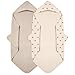 Peepeemax Asciugamani con Cappuccio per Bambini, Asciugamano Neonato in Mussola di Cotone, Asciugamano Morbido e Assorbente con Cappuccio per Bambini da 0 a 18 mesi, 76 x 76 cm, 2 Pezzi (Arcobaleno) immagine