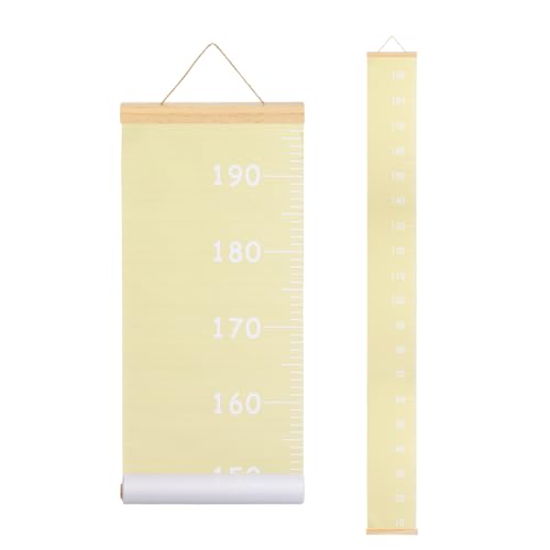 Tabla de crecimiento infantil de lona de 195 cm regla medidora amarilla de pared para niños
