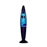 Stimmungsvolle Lavalampe Blau 36cm inkl. Leuchtmittel Kabelschalter Retro Tischlampe Leuchte TIMMY