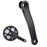 TOYANDONA Manivela Izquierda para Bicicleta 170 Mm Orificio Cuadrado Diagonal Negro, Perfil, Aleación de Aluminio Resistente, Repuesto Compatible Bicicletas de Carretera, Montaña