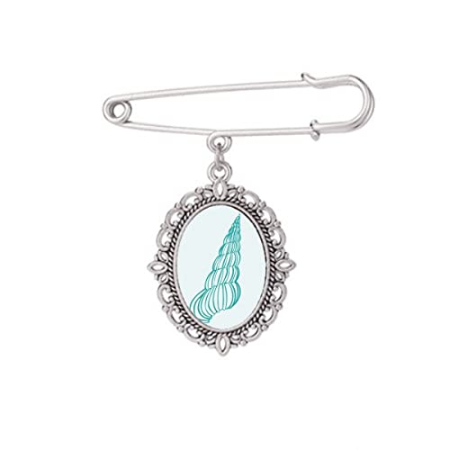 Broche escargot bleu marine M accessoire vêtement robe chemise