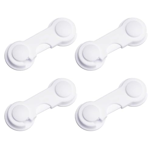 MUNZE Cierre Seguridad Cajones Bebe 8 Piezas Blanco Estándar Adhesivo Fuerte Armarios Cocina