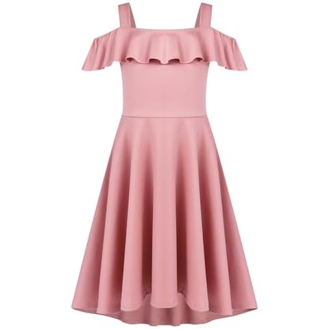 Arshiner Girls Summer Off Shoulder Dress Cover
