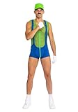 Roma Green Super Plumber Bro Costume for Men | Sexy Men's Costumes Small