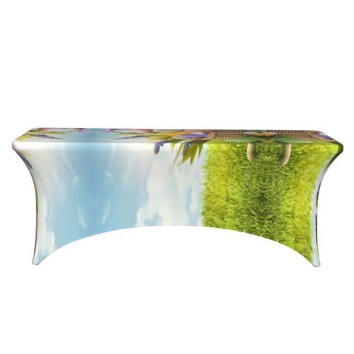 Nappe extensible élasthanne imprimé œufs de Pâques sans plis - 3