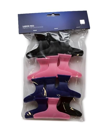 Pinces à cheveux Labor par lot de 12 barrettes aux couleurs assorties