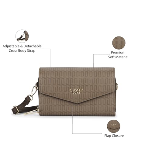 Image of Lavie Luxe Women's Mono Sally 2C Crossbody Sling Bag | Ladies Purse Handbag | Gift for Women