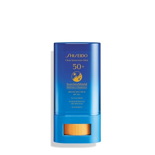 Shiseido Clear Sunscreen Stick SPF 50+ – Invisible Broad-Spectrum Face Sunscreen – Wear Under & Over Makeup – Lightweight Formula – All Skin Types