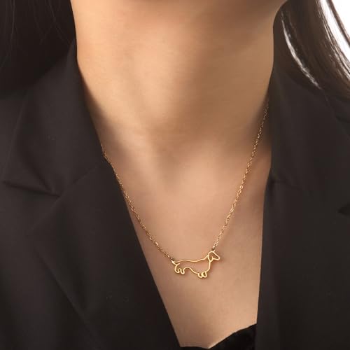 Collier de teckel mignon - Accessoire feng shui tendance chic - 6