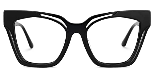 Image of Zeelool Vintage Cat Eye Blue Light Blocking Glasses for WomenDomena ZJGA814740-02 Black