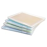 CraftGenes A4 Paper Storage Box – Set of 4 Clear Plastic File Boxes with Lids – Lightweight Organiser for Craft Paper, Documents, Cardstock, Photos & Office Supplies