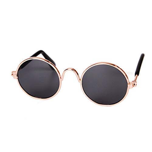 YOAVIP Cat Small Dog Cool Round Sunglasses Eyewear Photos Props Accessories Cosplay Glasses