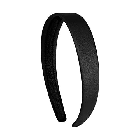 Ayaoch Black Satin Hard Headband for Women and Girls Cover