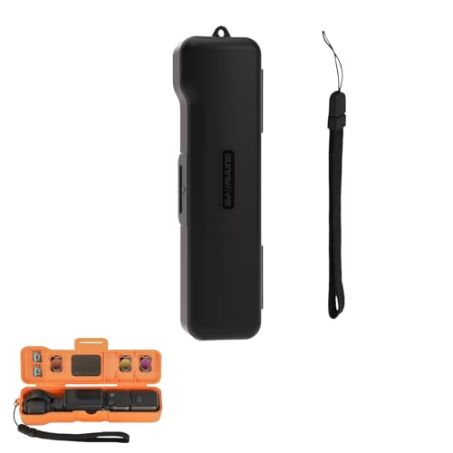 Yi Dong Pocket 3 Carrying Case, Protective Storage Case for OSMO Pocket 3, Shockproof Scratch-Resistant Travel Case, Fit for Filters & Wide-Angle Lens, with Wrist Strap (Black)
