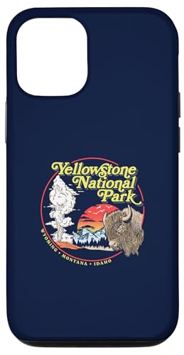 Yellowstone National Park Vintage 70's Old Faithful Graphic スマホケース iPhone 12/12 Pro 用