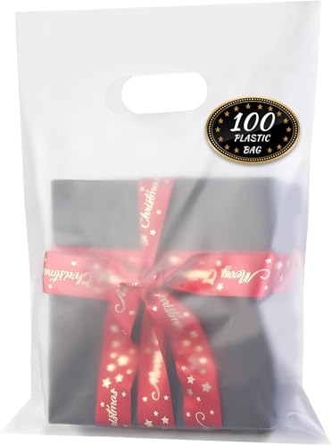 GoClimber 100 Pack Clear Plastic Bags, 9"x12" Merchandise Bags With