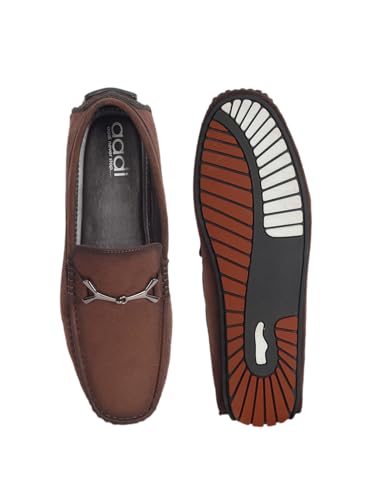 Image of AADI Men's Suede Leather Outdoor Casual Loafer Shoes