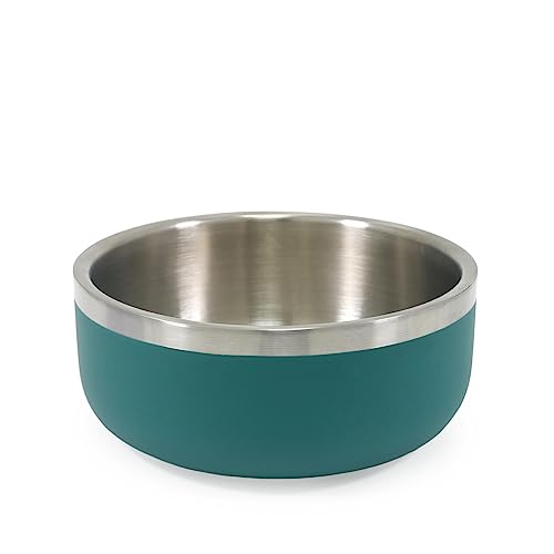 Rosewood Premium Double-Wall Stainless Steel Pet Food Bowl 700ml - Teal