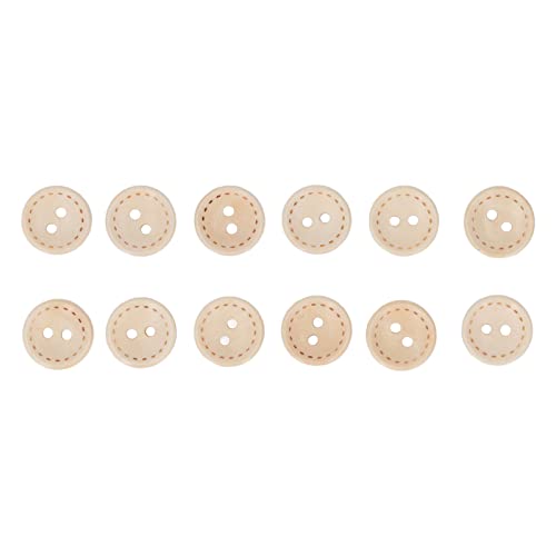 Botões de madeira, material de madeira, fino acabamento, estilo de moda retrô, botões decorativos, p