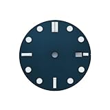 ATOMUSERLY Quadrante dell'orologio sterile da 32 mm, 1 pezzo, adatto for NH34 NH35, movimento automatico, corona a 3/3,8 ore con finestra del calendario(Black)