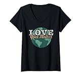 Photo Gallery donna love your madre earth day retro vintage - giorno della terra maglietta con collo a v Photo Gallery donna love your madre earth day retro vintage - giorno della terra maglietta con collo a v
