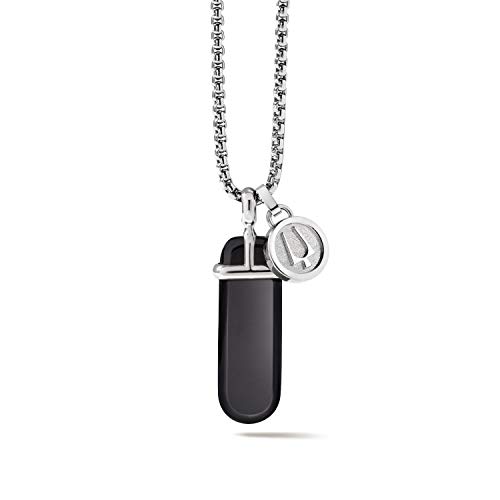 Collier Classique à maillons Ronds Bulova avec Pendentif Poli pour Homme tendance
