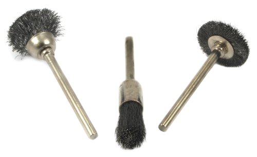 Image of Forney 60241 Wire Bristle Brush Set, 1 /8-Inch Shank, 3-Piece