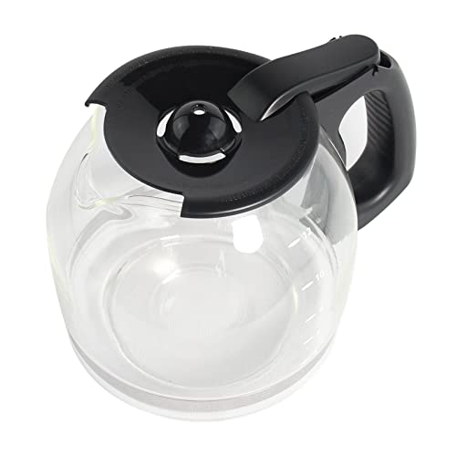 Cestlaive 12-Cup Replacement Coffee Carafe, Compatible with Mr. Coffee and Oster Coffeemaker Black
